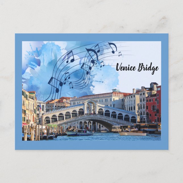 Brücke von Venedig in Rom Postkarte (Vorderseite)