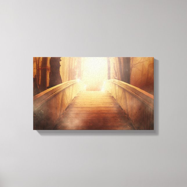 Brücke | Zazzle_Growshop. Leinwanddruck (Vorderseite)