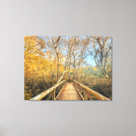 Brücke zum Wald Leinwanddruck