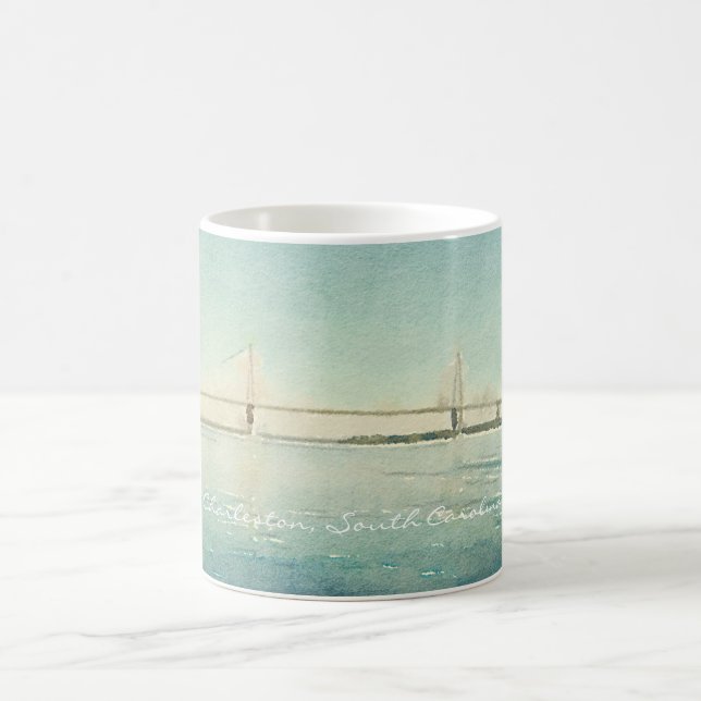 Brücken-Aquarell-Schale Charlestons South Carolina Kaffeetasse (Mittel)