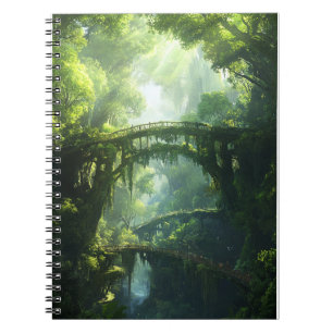 Brücken der smaragdgrünen Canopy - Lush Forest Fan Notizblock