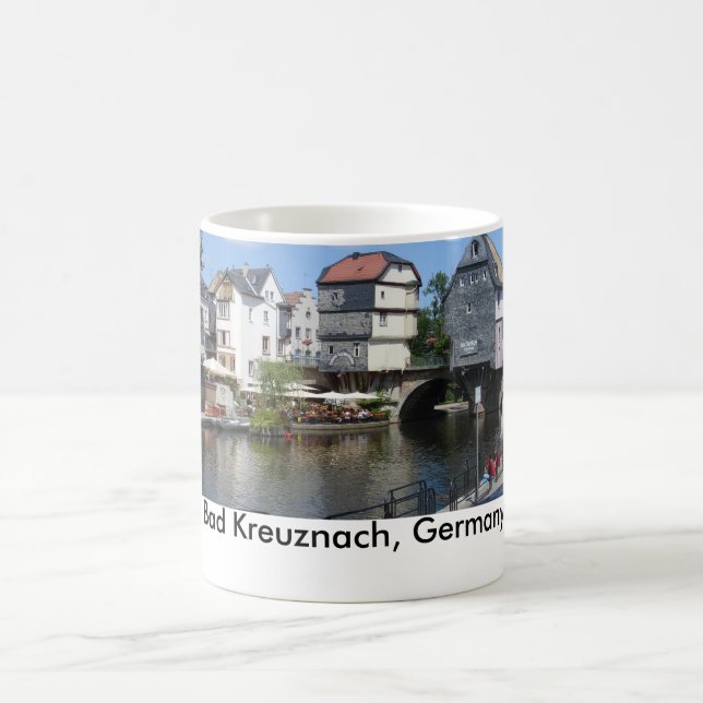 Brücken-Häuser Bad Kreuznachs, Deutschland Kaffeetasse (Mittel)