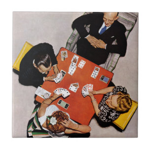 Brücken-Spiel durch Norman Rockwell Fliese