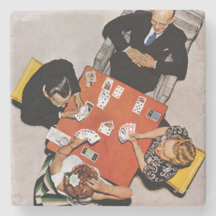 Brücken-Spiel durch Norman Rockwell Steinuntersetzer