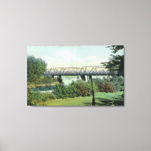 Brücken-Straßen-Ansicht von Hadley Brücke Leinwanddruck
