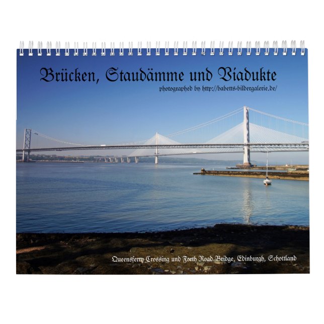 Brücken, Viadukte und Staudämme Kalender (Rückseite)