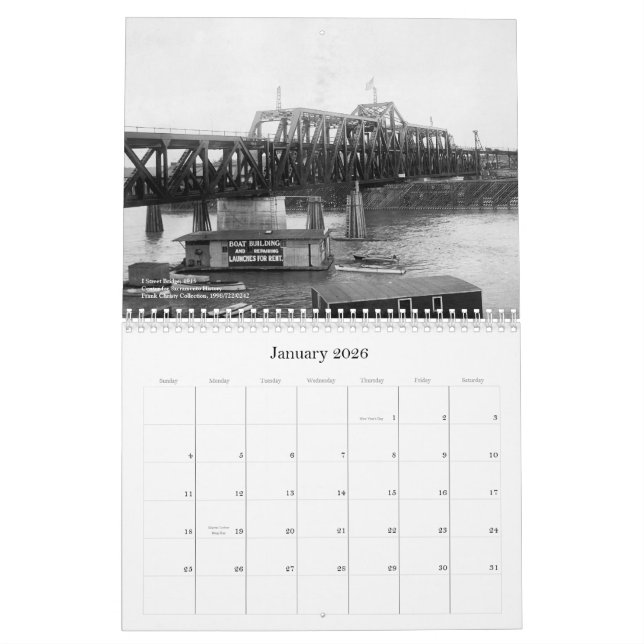 Brücken von Sacramento County Kalender (Jan 2026)