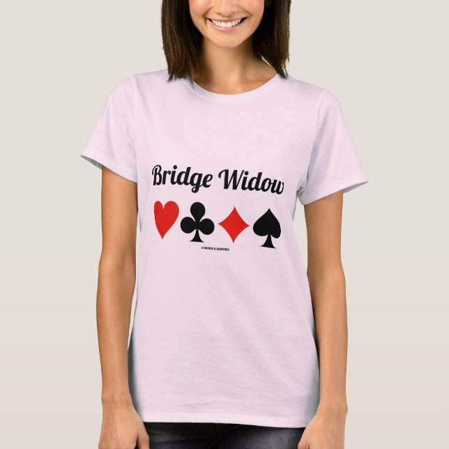 Brücken-Witwe (vier Karten-Anzüge) T-Shirt (Vorderseite)