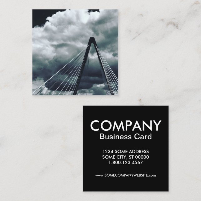 Brückenbrücke Quadratische Visitenkarte (Vorne/Hinten)
