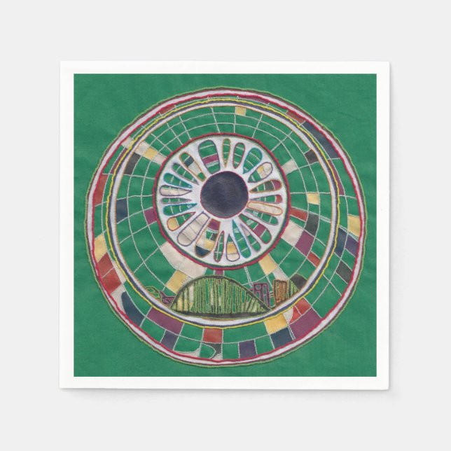 Brückenmuster Serviette (Vorderseite)