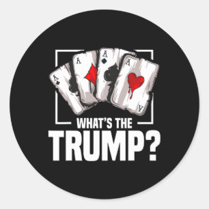 Brückenspieler Queen Kartenspiel Liebhaber Trumpf  Runder Aufkleber
