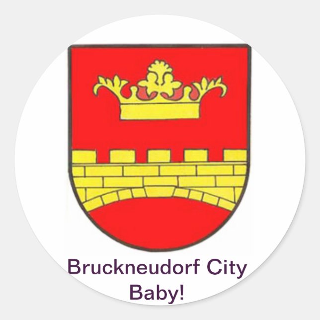 Bruckneudorf City Baby Runder Aufkleber (Vorderseite)