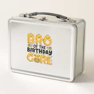 Bruder 1. Geburtstag Girl Giraffe Thema Party Zoo Metall Brotdose