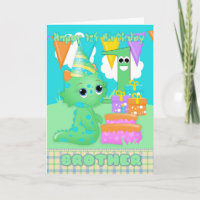Bruder 1. Geburtstag Niedliches kleines Monster mi