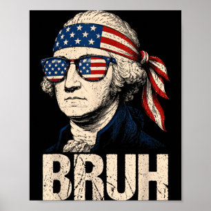 Bruder 4. Juli George Washington Amerikanisch Poster