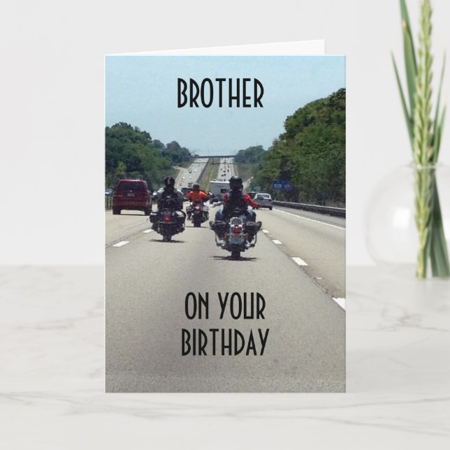 **BRUDER** AM GEBURTSTAG AUF DIE STRASSENKARTE GEH KARTE (Vorderseite)