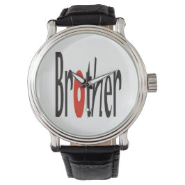 "Bruder" auf dem Gesicht Armbanduhr