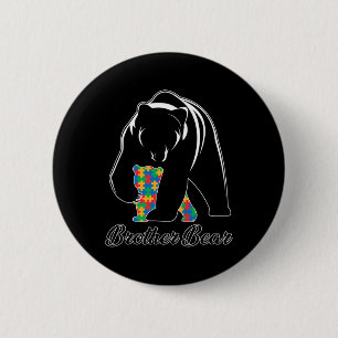 Bruder Bär Autismus Familie Bruder Autismus-Bewuss Button