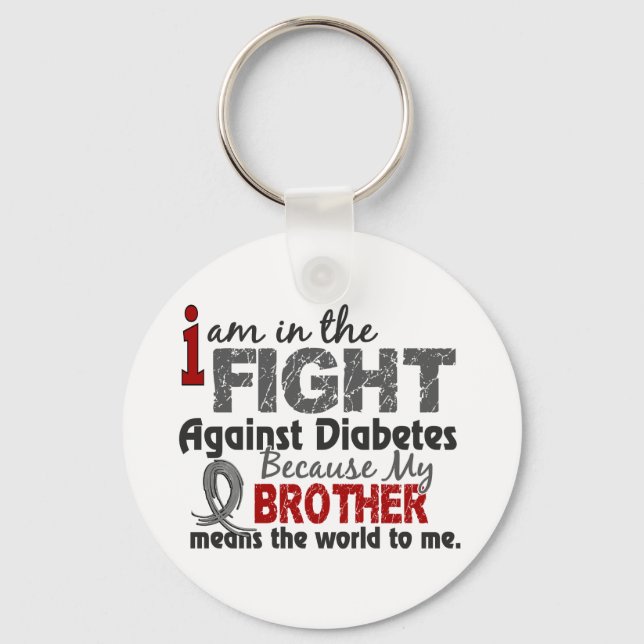 Bruder bedeutet für mich Diabetes Schlüsselanhänger (Vorderseite)