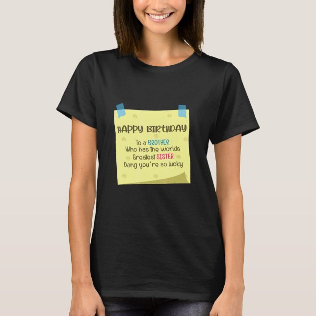 Bruder Bester Schwester Sister T-Shirt (Vorderseite)