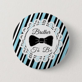 Bruder, blau schwarz Bowtie Baby Showknopf Button