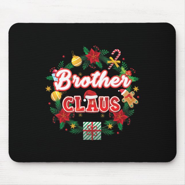 Bruder Claus Weihnachtsmann Laurel Wreath Mistle Mousepad (Vorne)