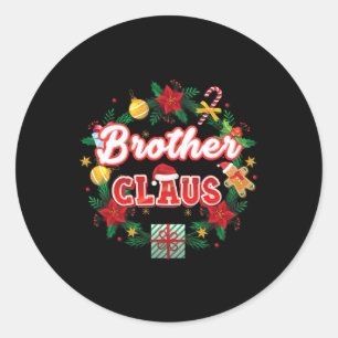 Bruder Claus Weihnachtsmann Laurel Wreath Mistle Runder Aufkleber