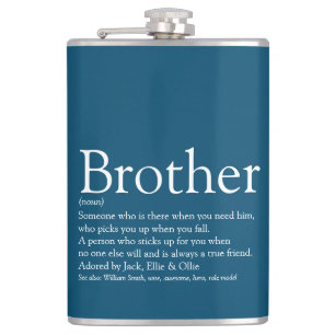Bruder Definition Spruch Lustig Blau Flachmann