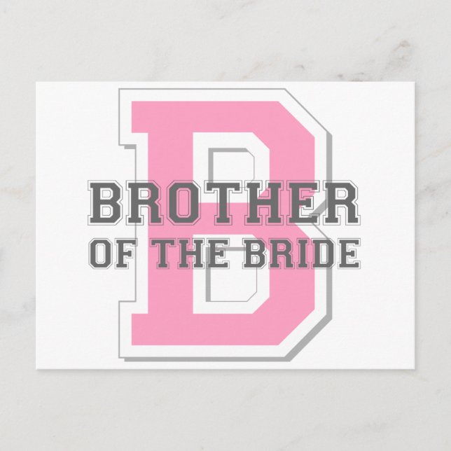 Bruder der Braut Cheer Postkarte (Vorderseite)