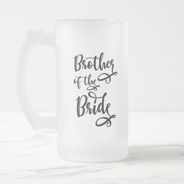 Bruder der Braut Mattglas Bierglas (Links)