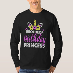 Bruder der Geburtstagsprinzessin Unicorn Girls Par T-Shirt