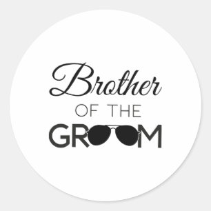 Bruder der Groom-Hochzeitspartei-Ehe Runder Aufkleber