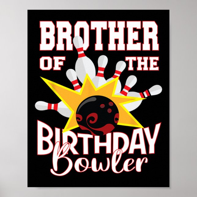 Bruder des Bowler-Kid-Bowling-Party Poster (Vorne)