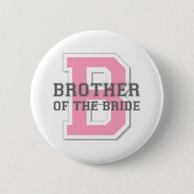 Bruder des Braut-Beifalls Button (Vorderseite)