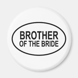 Bruder des Braut-Wedding Ovals Magnet