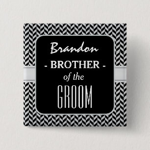 BRUDER des BRÄUTIGAM Trendy Hahnentrittmusters A0 Button