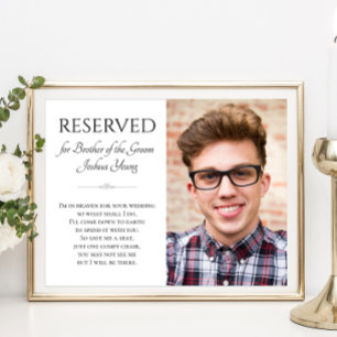Bruder des Bräutigams im Himmel Foto Gedenkhochzei Poster