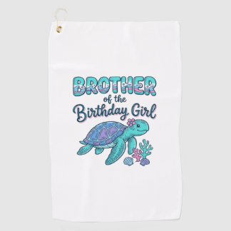 Bruder des Geburtstag-Schildkröten-Shirts Desi Golfhandtuch