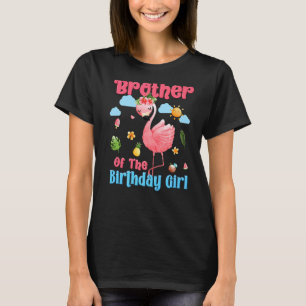 Bruder des Geburtstags Girls Tropical Flamingo Fa T-Shirt