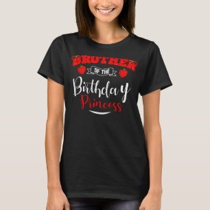 Bruder des Geburtstags-Prinzessin Strawberry Thema T-Shirt