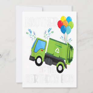 Bruder des Geburtstagsjungen Müllwagen Geschenk Feiertagskarte