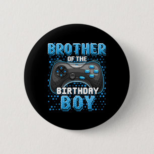 Bruder des Geburtstagsjungen passendes Videospiel Button