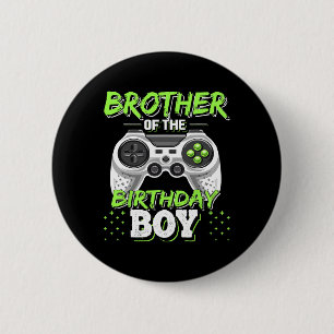Bruder des Geburtstagsjungen passendes Videospiel Button
