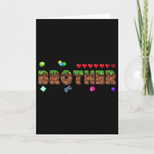 Bruder des Geburtstagsjungen Pixel-Spiel passende  Karte