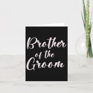 Bruder des Groom-T-Shirt-Hochzeitsmannes der Groom Karte