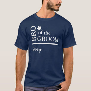 Bruder des Groom Wedding Individuelle Name D2 NAVY T-Shirt
