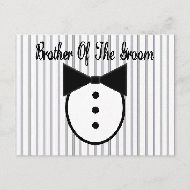 Bruder des Grooms Postkarte (Vorderseite)