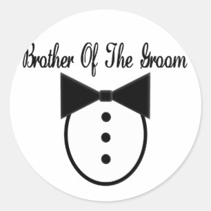 Bruder des Grooms Runder Aufkleber
