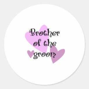 Bruder des Grooms Runder Aufkleber