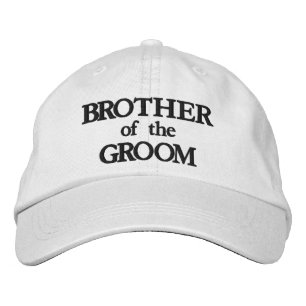 Bruder des Grooms Schwarz-weiße Hochzeit Bestickte Baseballkappe